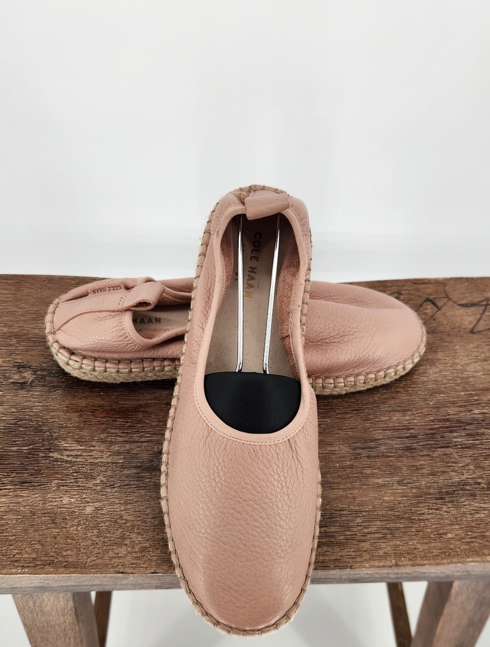Cole Haan Cloudfeel Pink Leather Espadrilles Sz8 CottageCore,vacation Shoes.